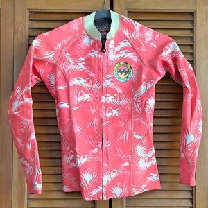 Billabong Coral Palm-Print Surf Capsule 1mm Wetsuit Jacket